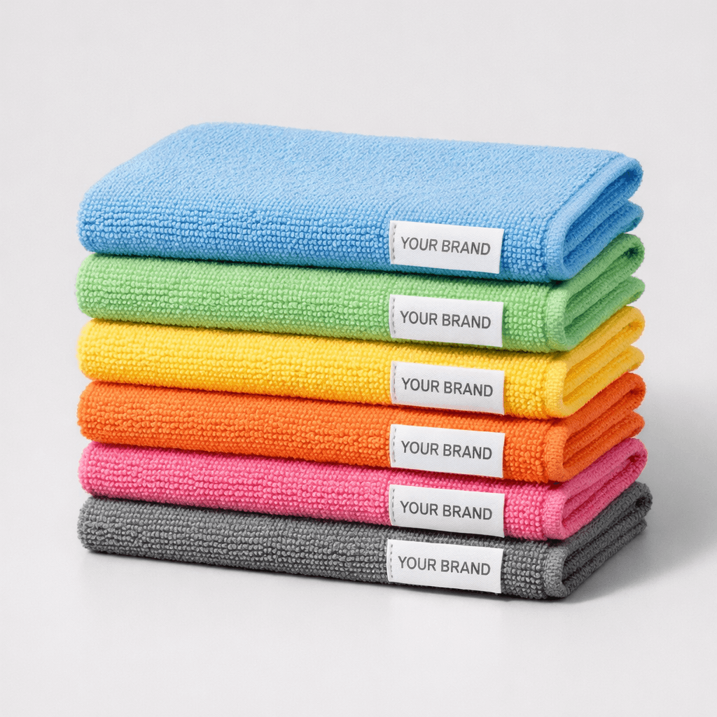 Reusable Microfiber Cleaning Cloths private-label product concept