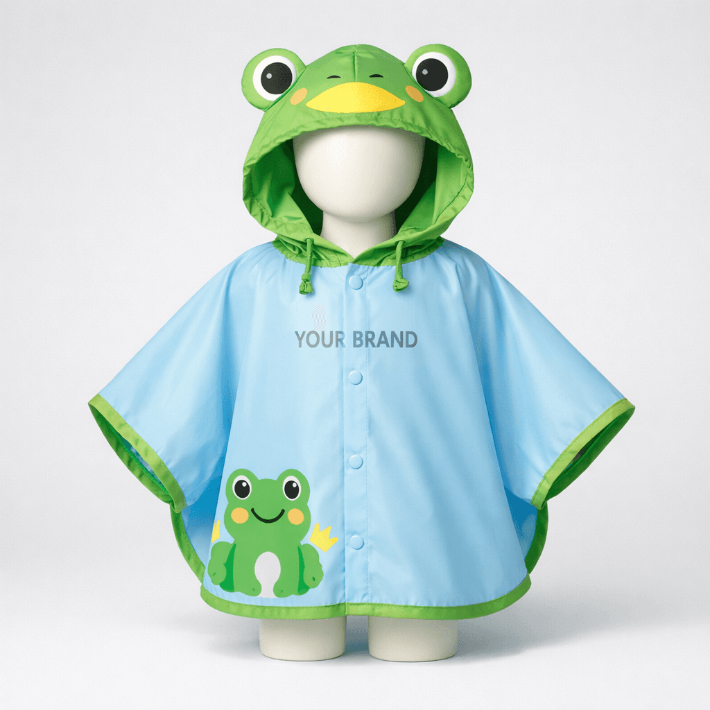 Kids Cartoon Rain Poncho private-label product concept