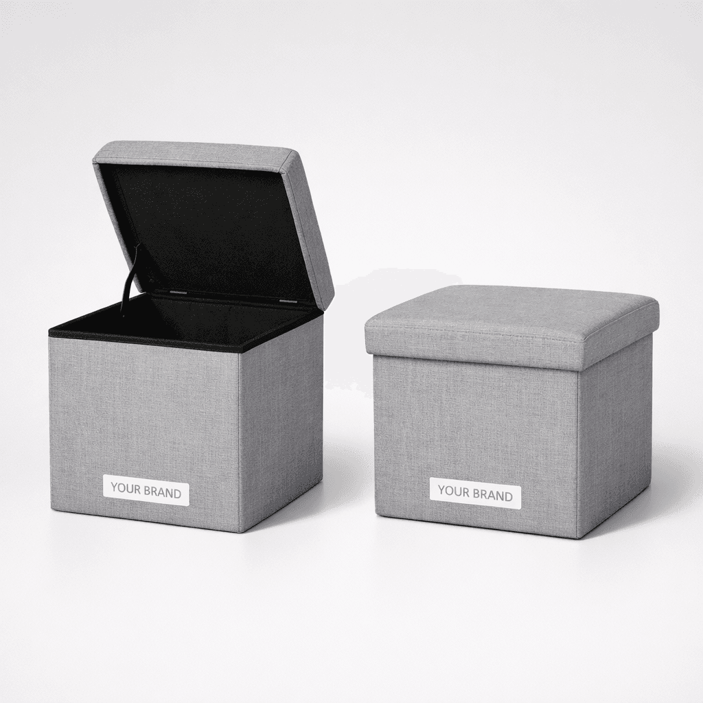 Foldable Storage Ottoman Box private-label product concept