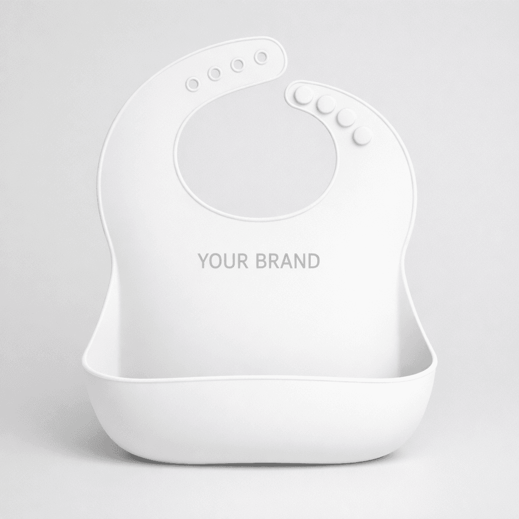 Waterproof Baby Bib with Food Catcher private-label product concept
