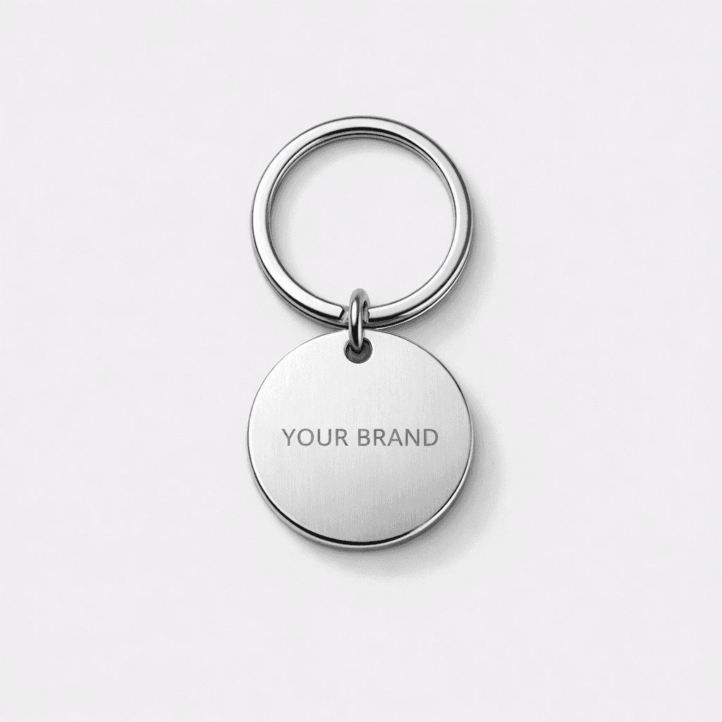 Minimalist Stainless Steel Keychain private-label product concept
