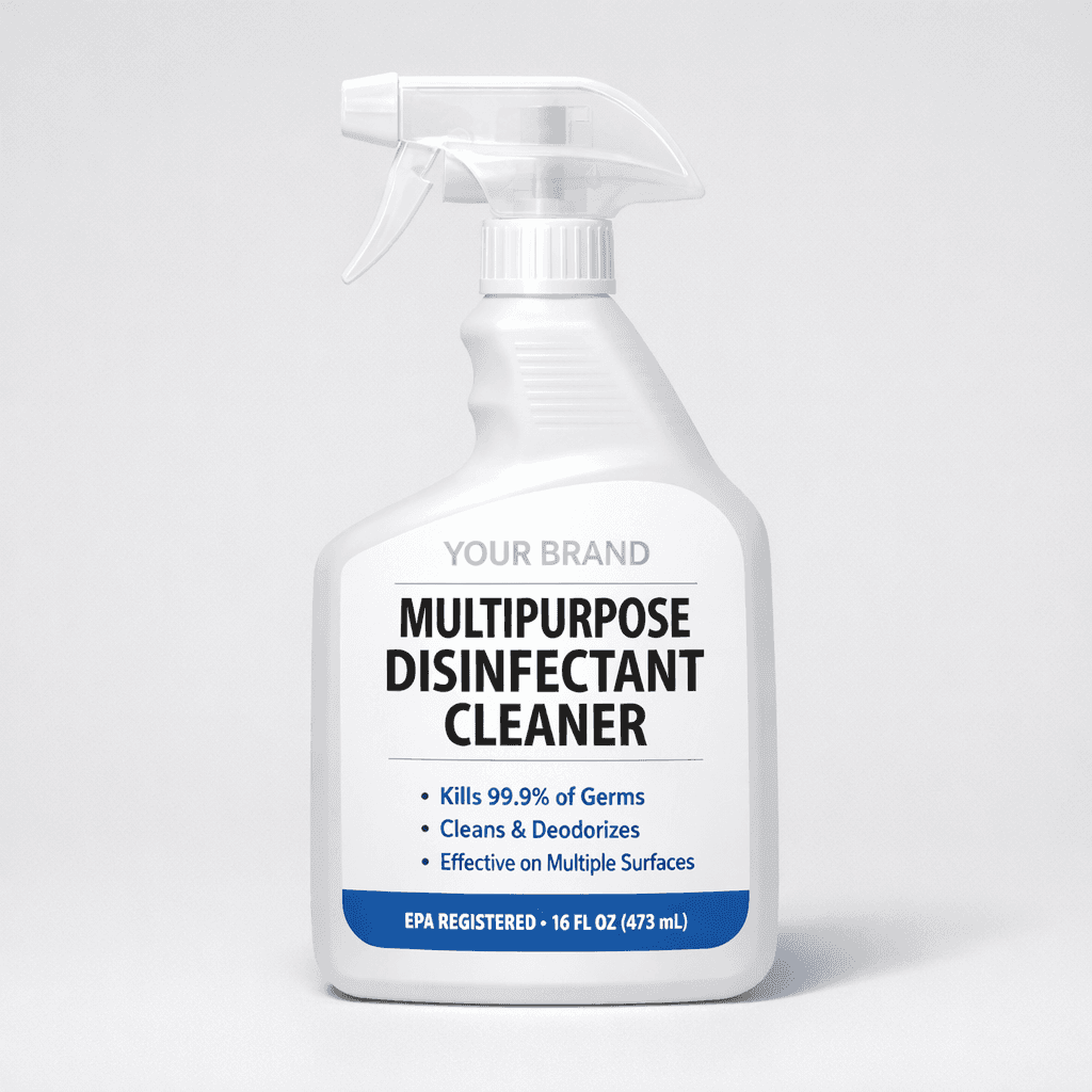 Multipurpose Disinfectant Cleaner private-label product concept