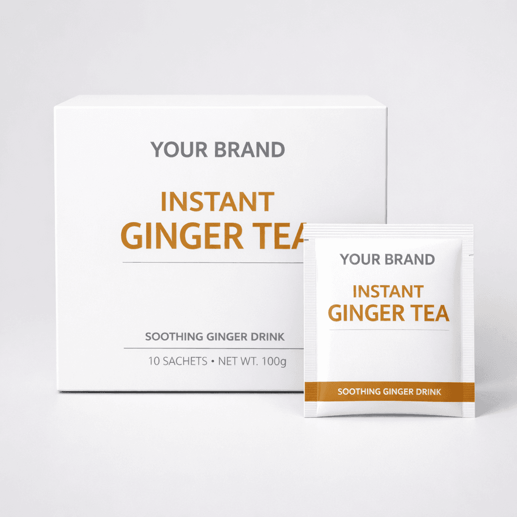Instant Ginger Tea Sachets private-label product concept
