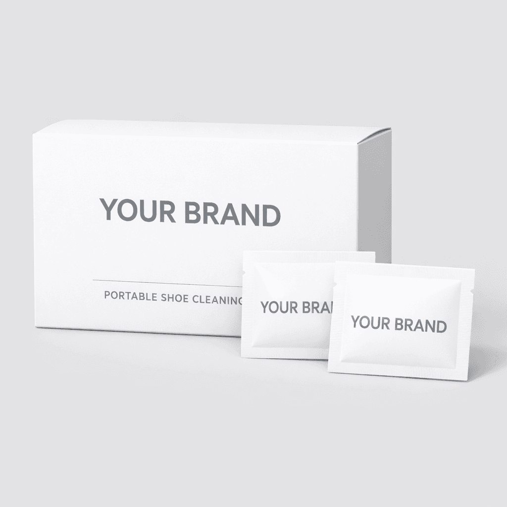 Portable Shoe Cleaning Wipes private-label product concept