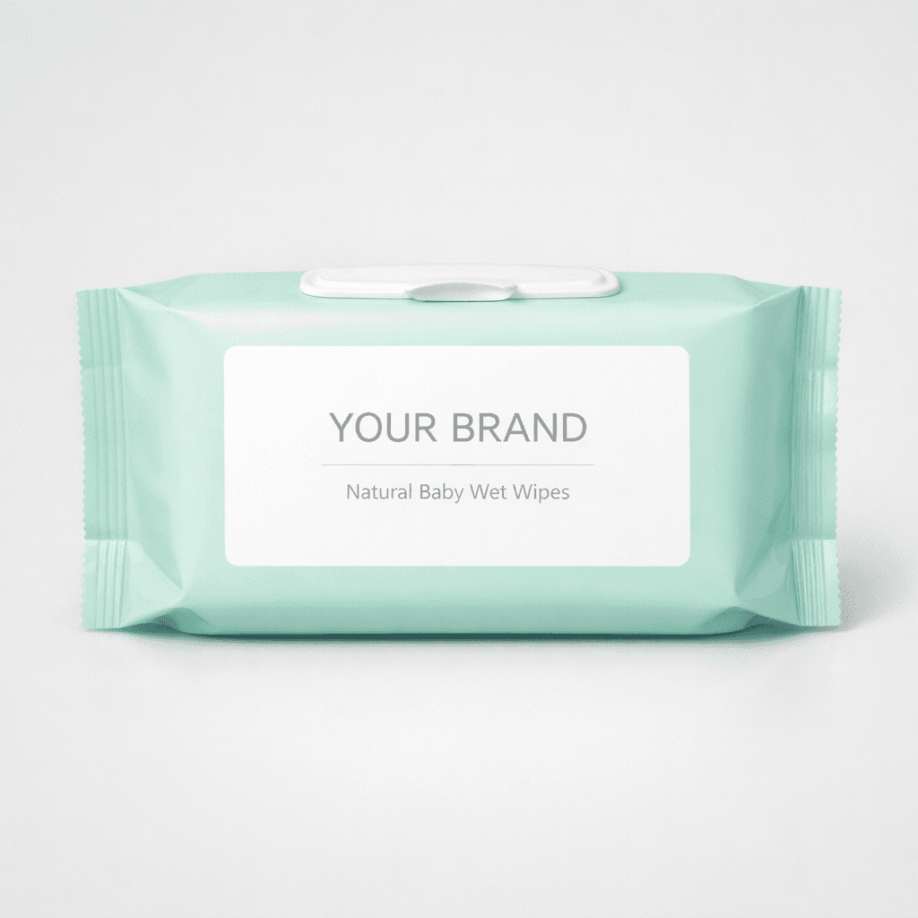 Natural Baby Wet Wipes private-label product concept