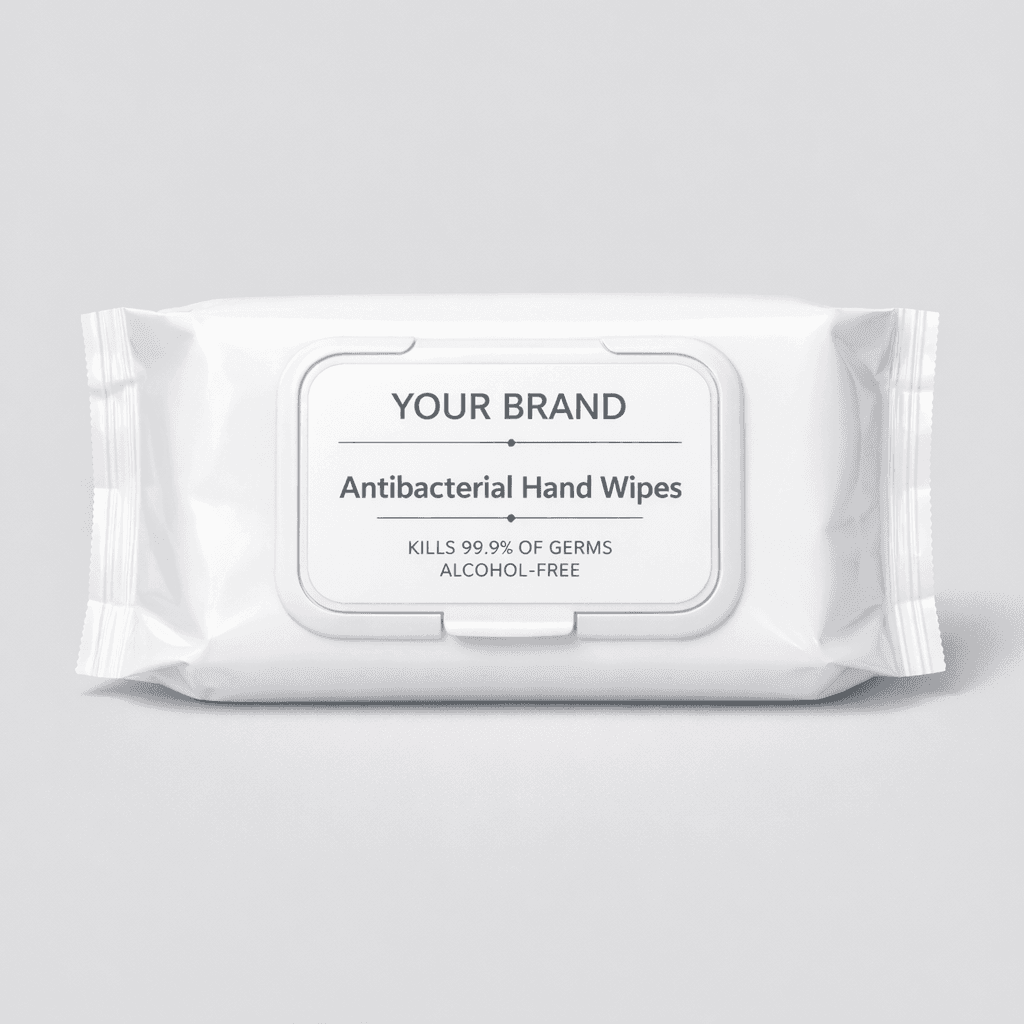 Antibacterial Hand Wipes private-label product concept