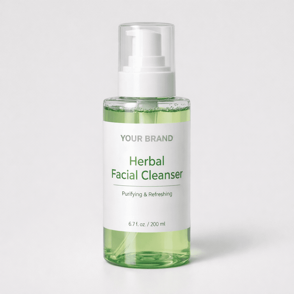 Herbal Facial Cleanser private-label product concept