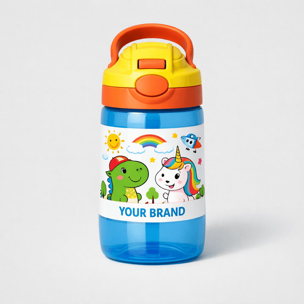 Children’s BPA-Free Plastic Water Bottle private-label product concept