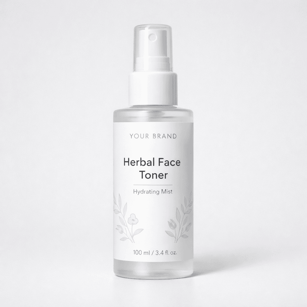 Herbal Face Toner Spray private-label product concept