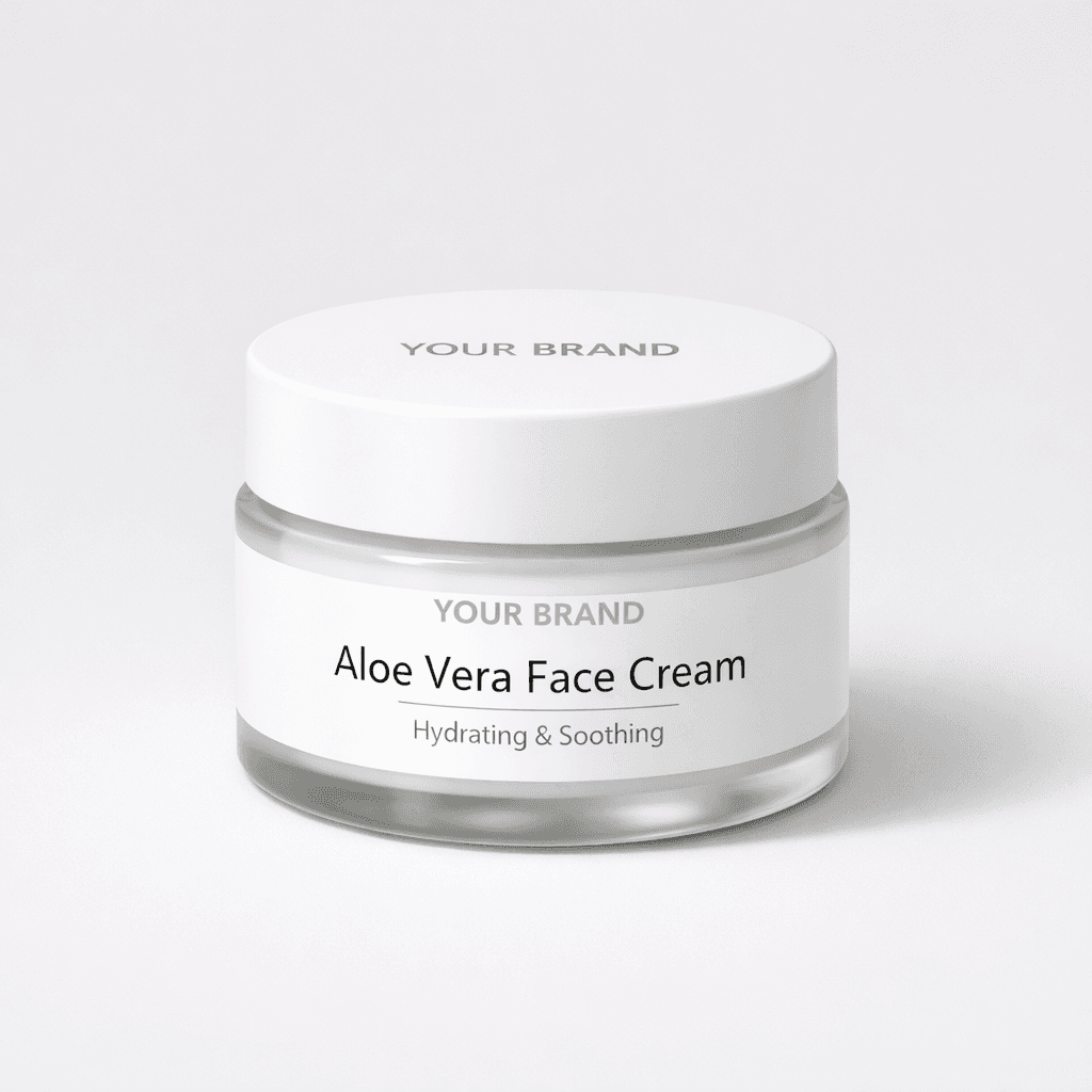 Aloe Vera Face Cream private-label product concept