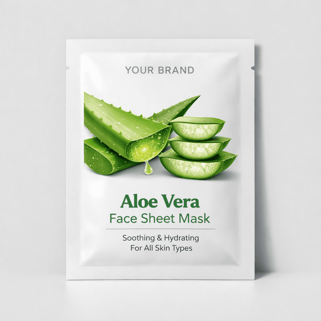 Aloe Vera Face Sheet Mask private-label product concept