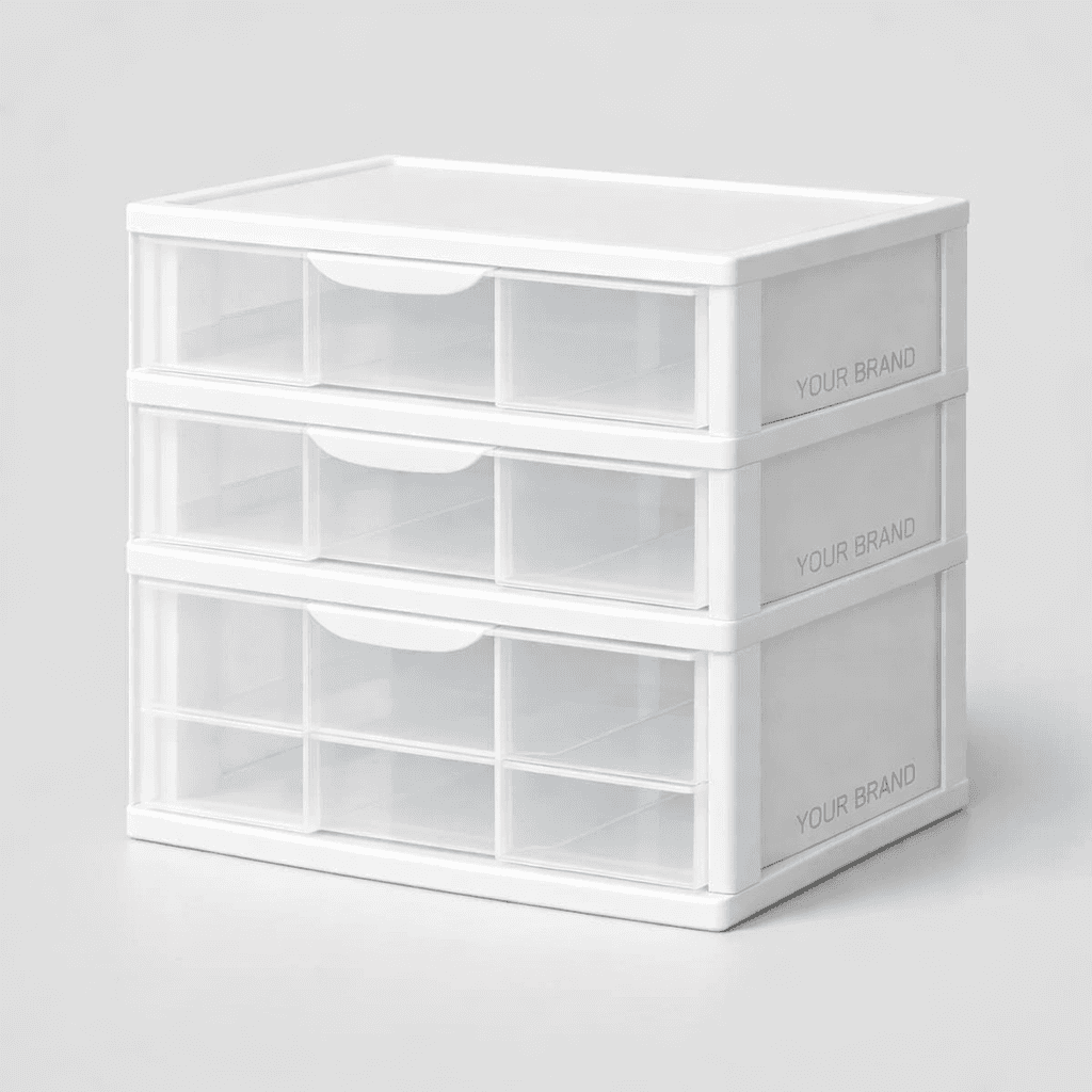 Stackable Plastic Drawer Organizer private-label product concept