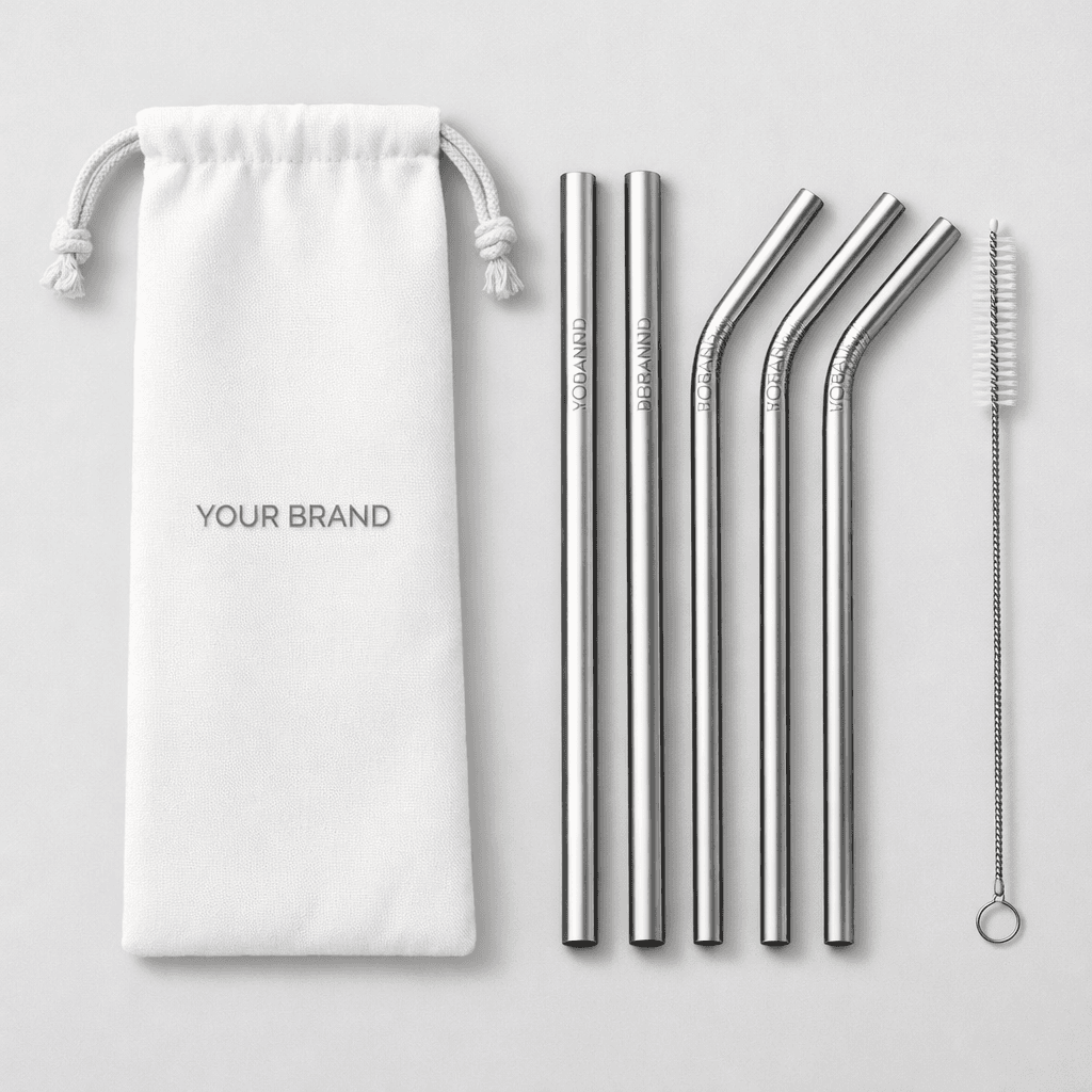 Stainless Steel Reusable Drinking Straws private-label product concept