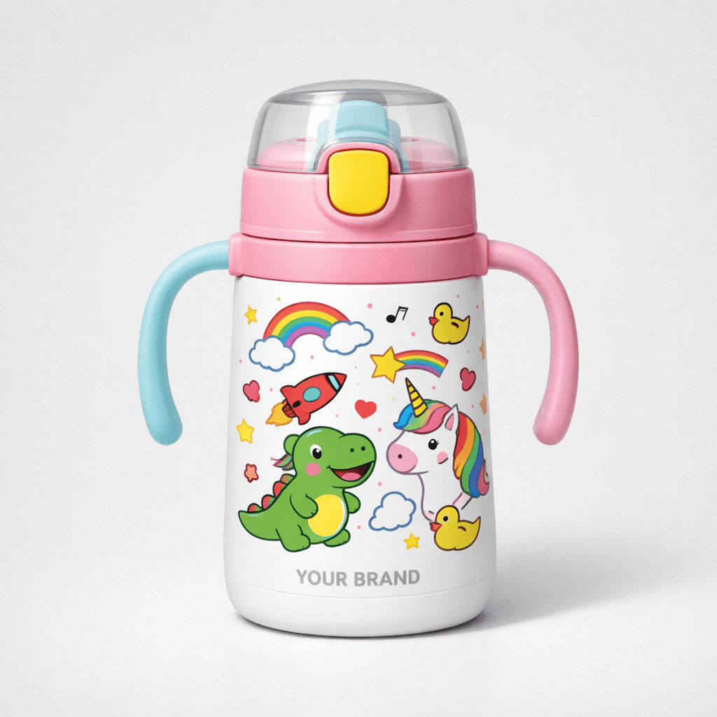 Cute Cartoon Kids’ Water Bottle private-label product concept