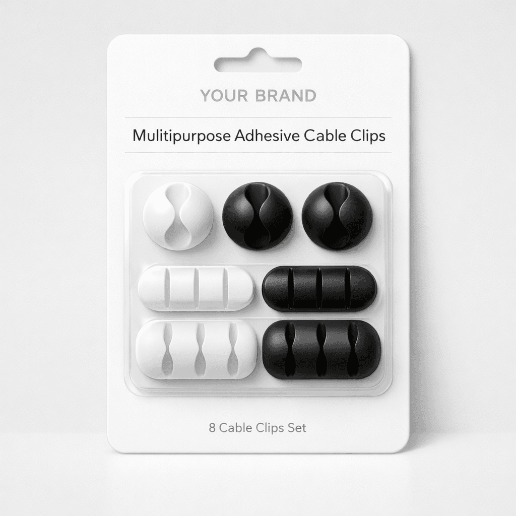 Multipurpose Adhesive Cable Clips private-label product concept