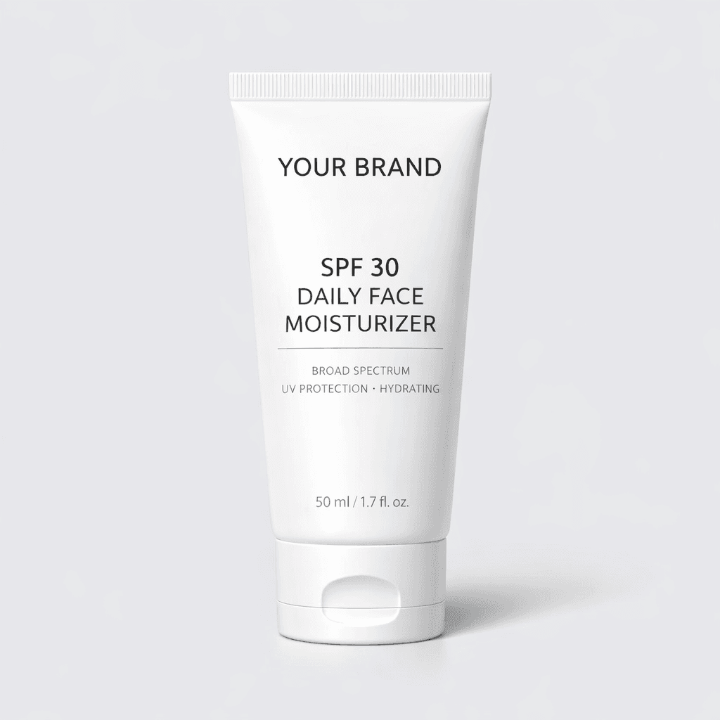SPF 30 Daily Face Moisturizer private-label product concept