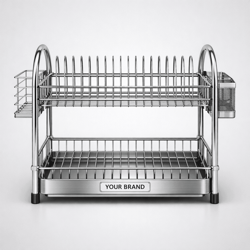 Double-Layer Dish Drying Rack private-label product concept