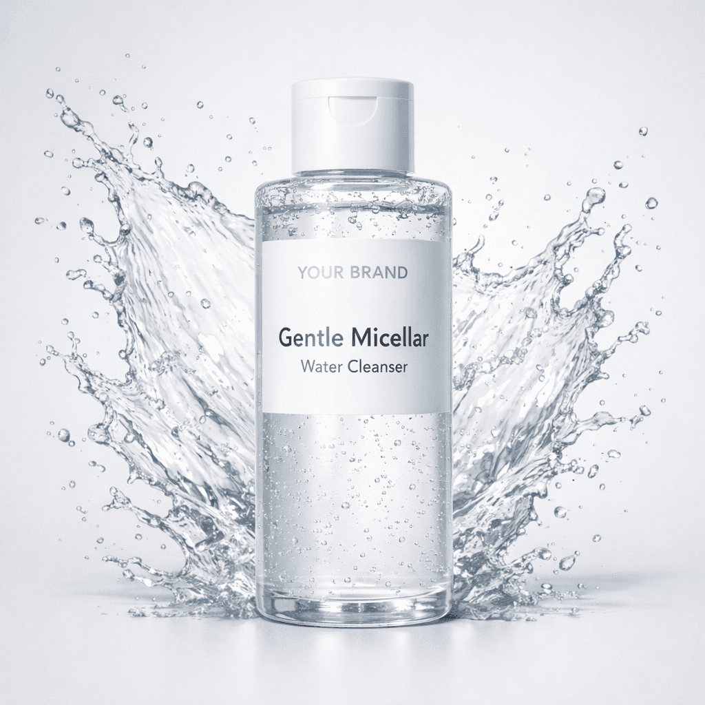 Gentle Micellar Water Cleanser private-label product concept