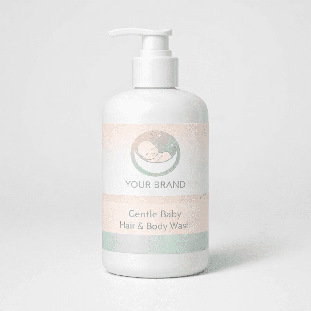 Gentle Baby Hair & Body Wash private-label product concept