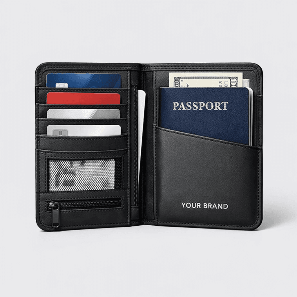 RFID-Blocking Travel Passport Wallet private-label product concept