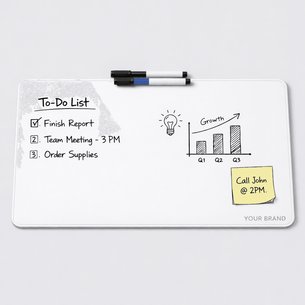 Dual-Sided Whiteboard Desk Pad private-label product concept