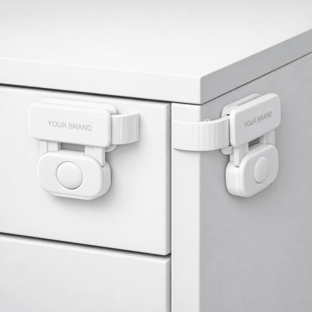 Multi-Purpose Drawer Lock Clips private-label product concept