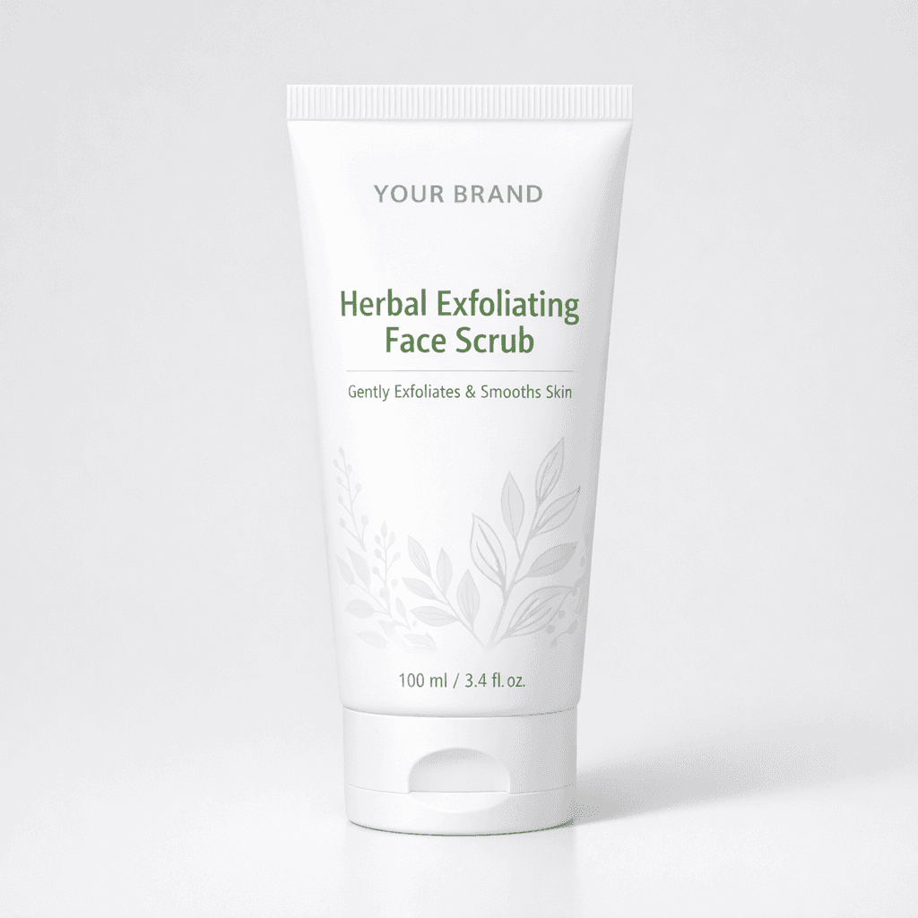 Herbal Exfoliating Face Scrub private-label product concept