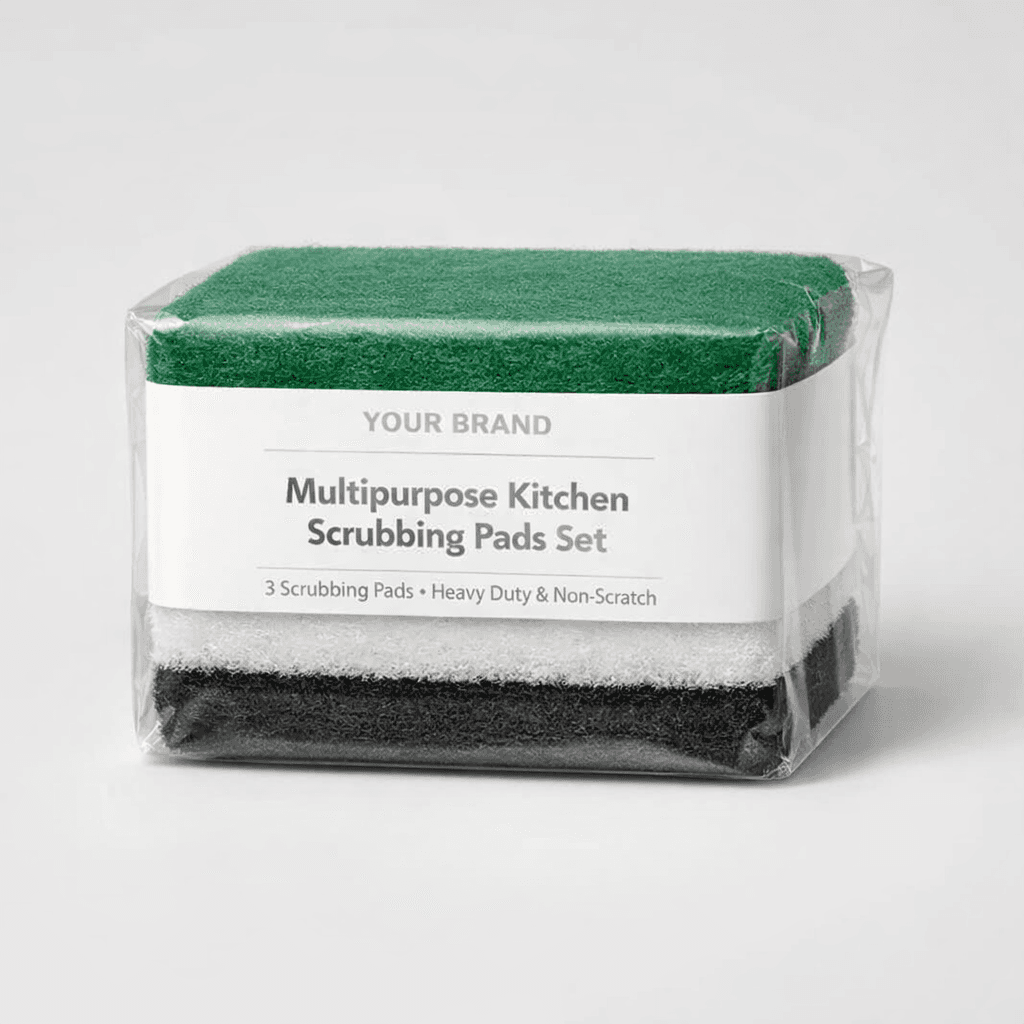 Multipurpose Kitchen Scrubbing Pads Set private-label product concept