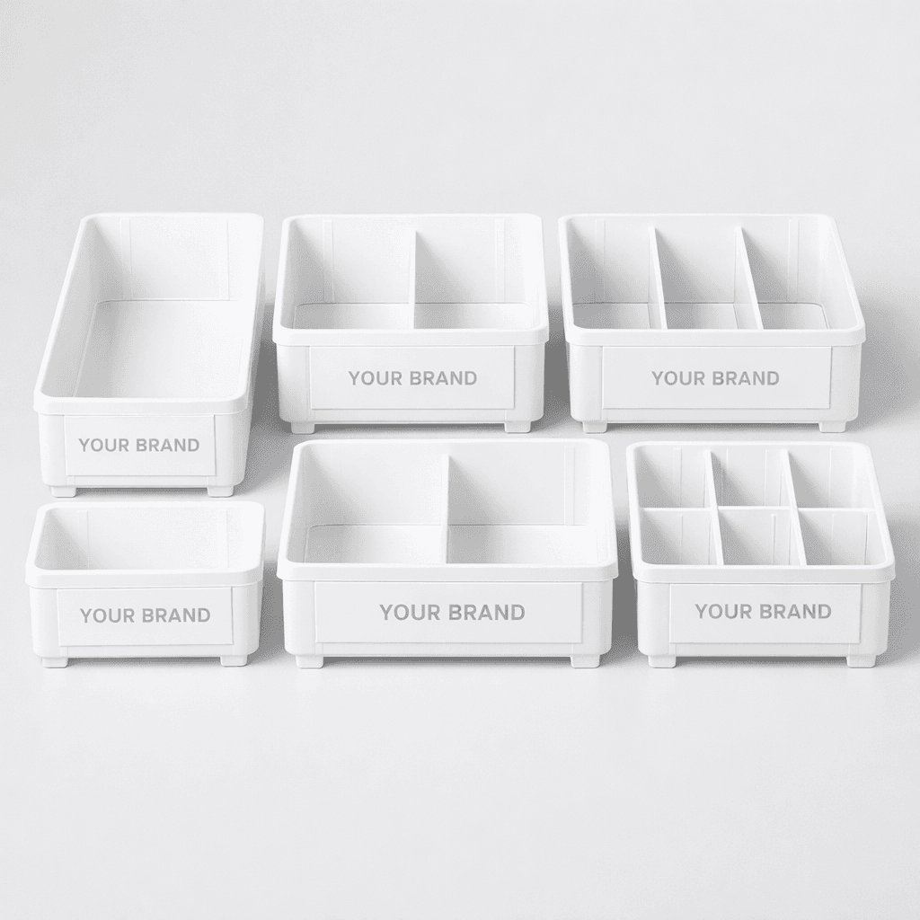 Stackable Plastic Drawer Divider Set private-label product concept