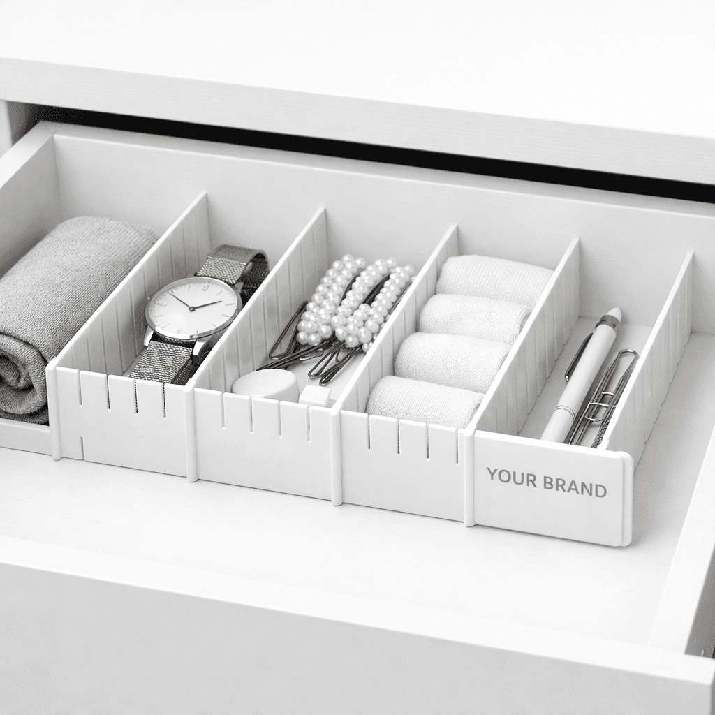 Plastic Multipurpose Drawer Dividers private-label product concept