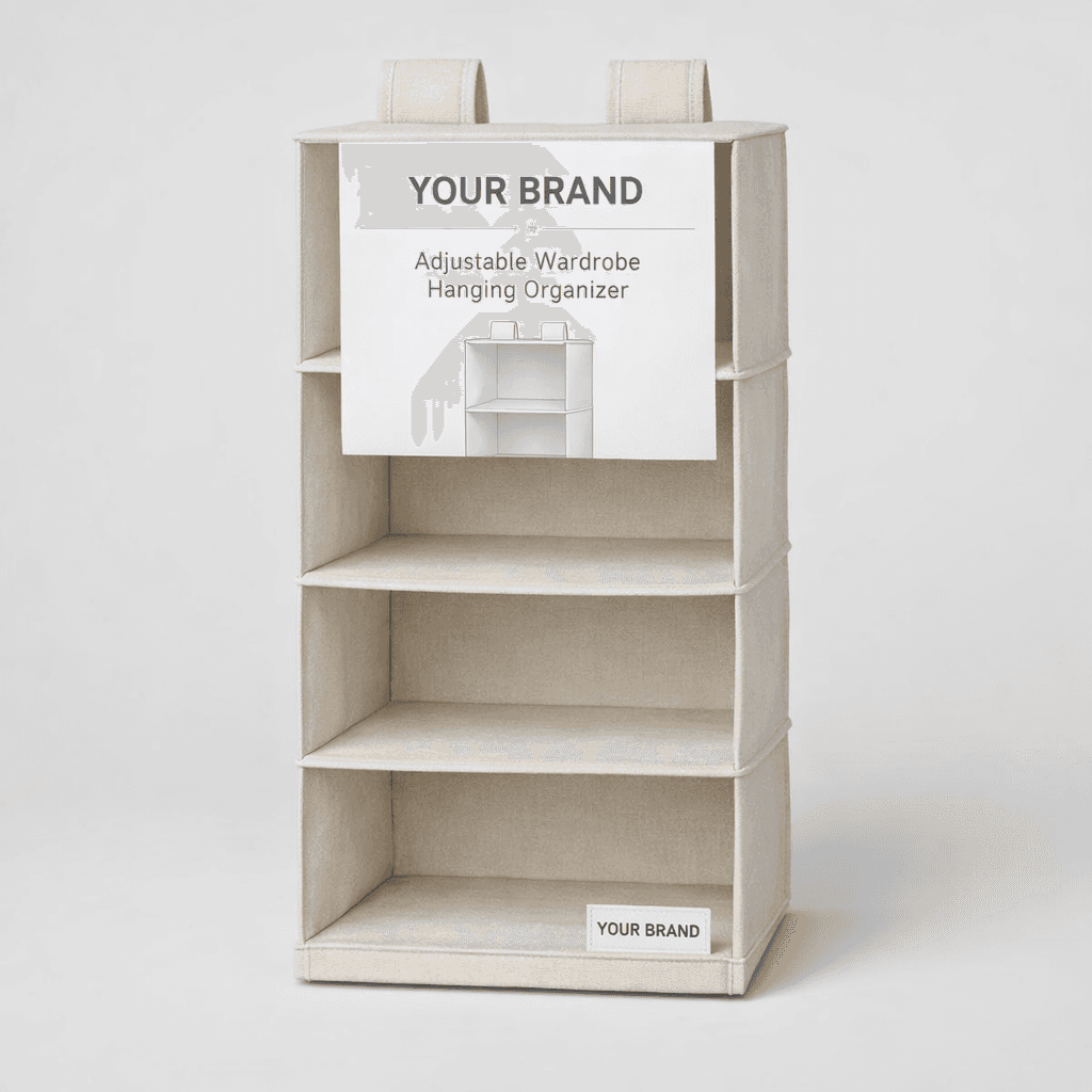 Adjustable Wardrobe Hanging Organizer private-label product concept