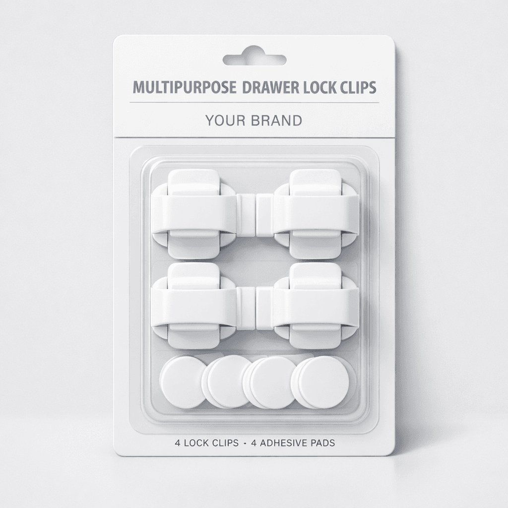 Multipurpose Drawer Lock Clips private-label product concept