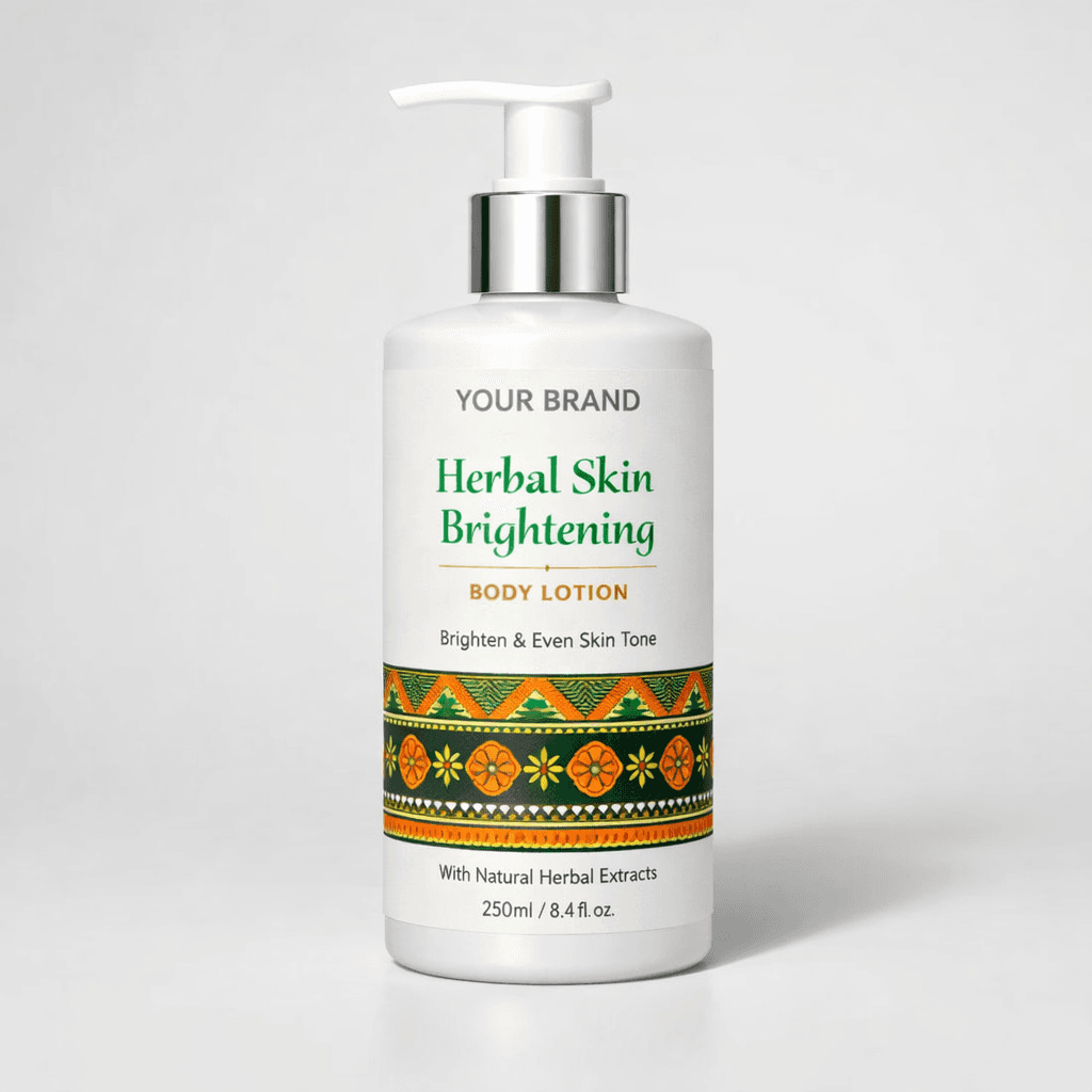 Herbal Skin Brightening Body Lotion private-label product concept