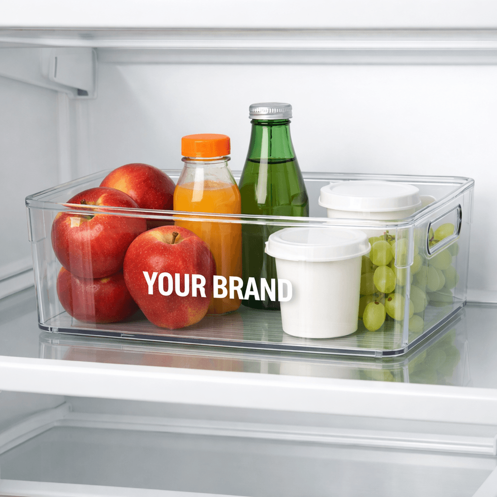 Plastic Fridge Shelf Organizer Bin private-label product concept