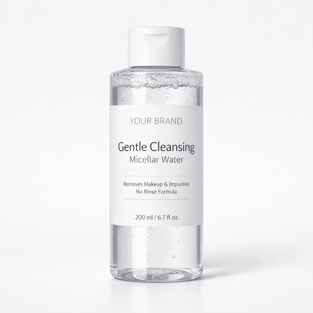 Gentle Cleansing Micellar Water private-label product concept