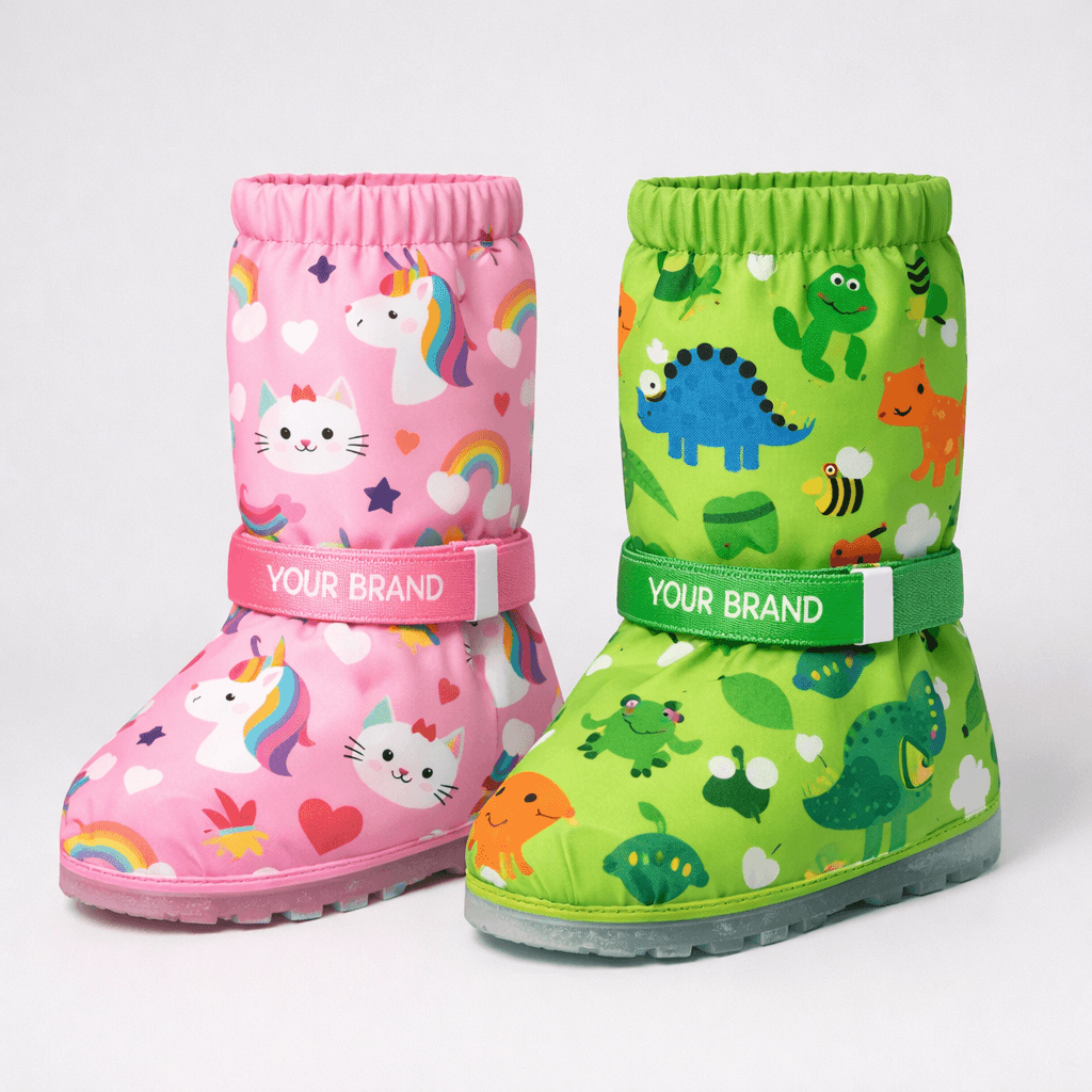 Cute Animal Print Kids’ Rain Boot Covers private-label product concept