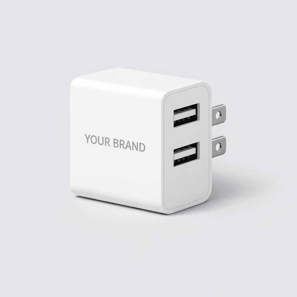 Dual USB Wall Charger Plug private-label product concept