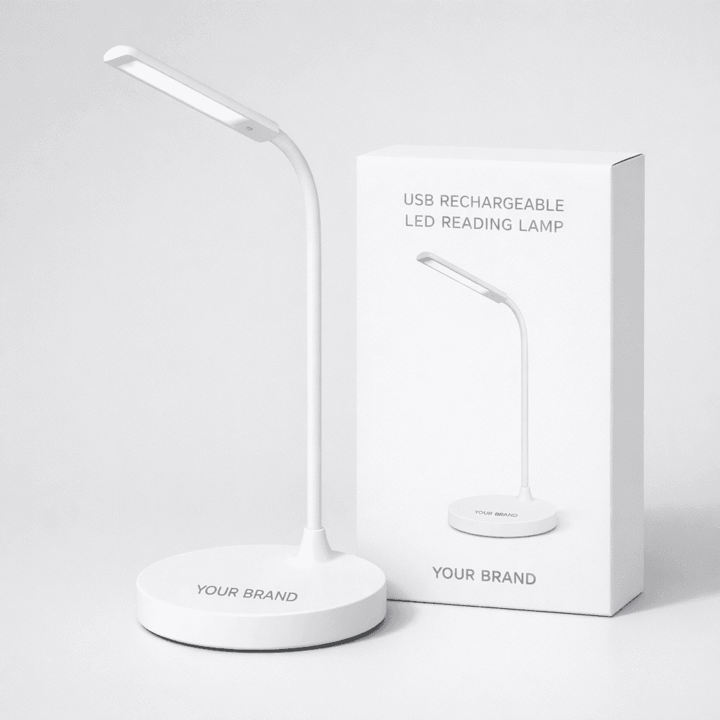 USB Rechargeable LED Reading Lamp private-label product concept