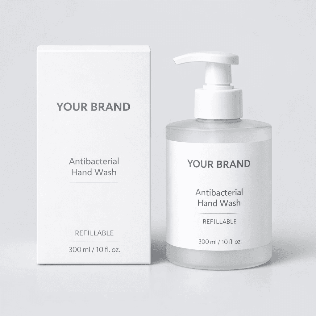 Refillable Antibacterial Hand Wash Dispenser private-label product concept