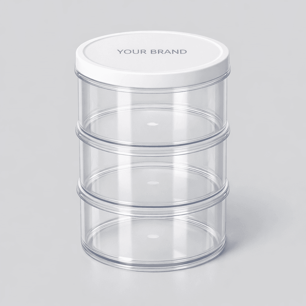 Stackable Plastic Food Canister (Non-Food Use) private-label product concept