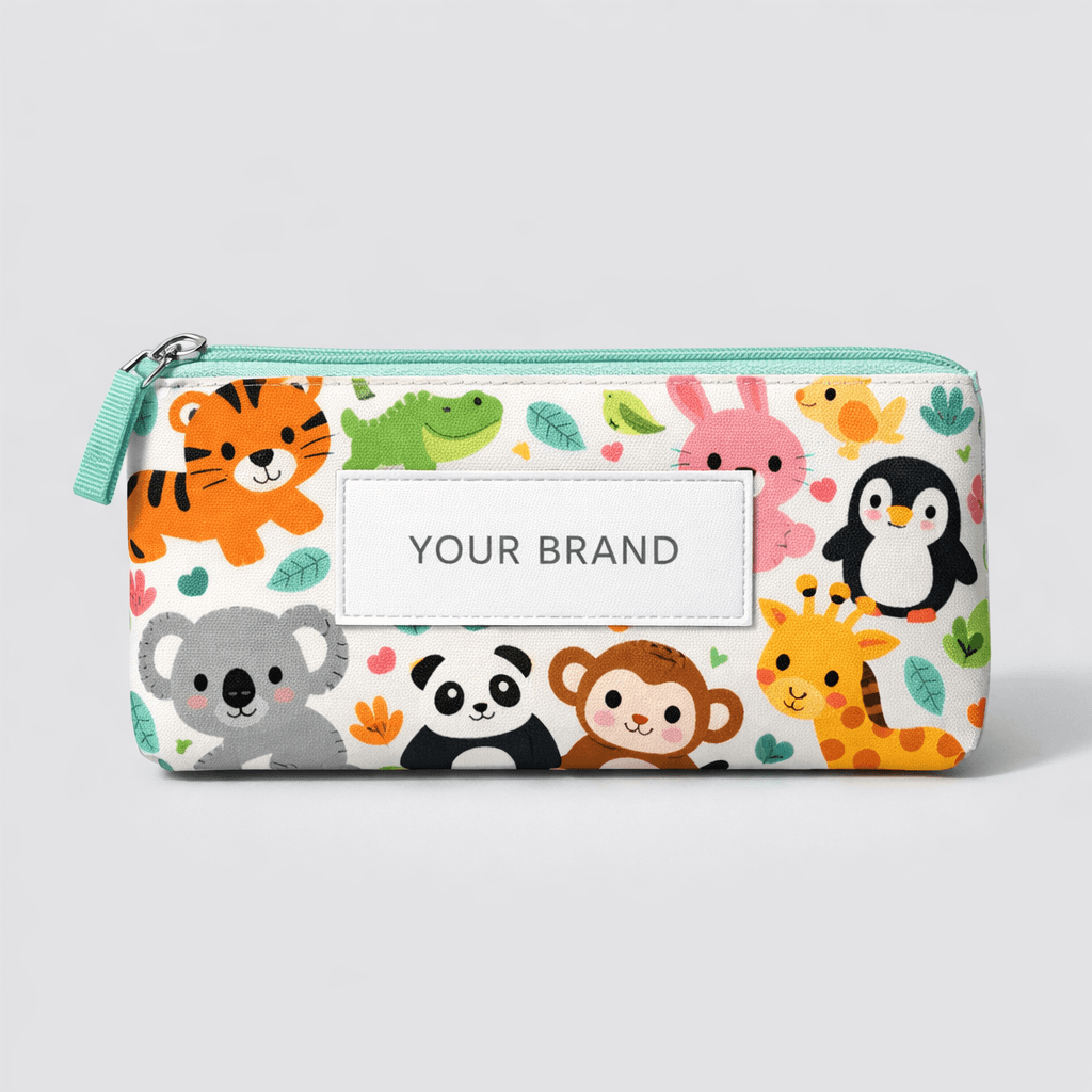 Cute Animal Print School Pencil Case private-label product concept