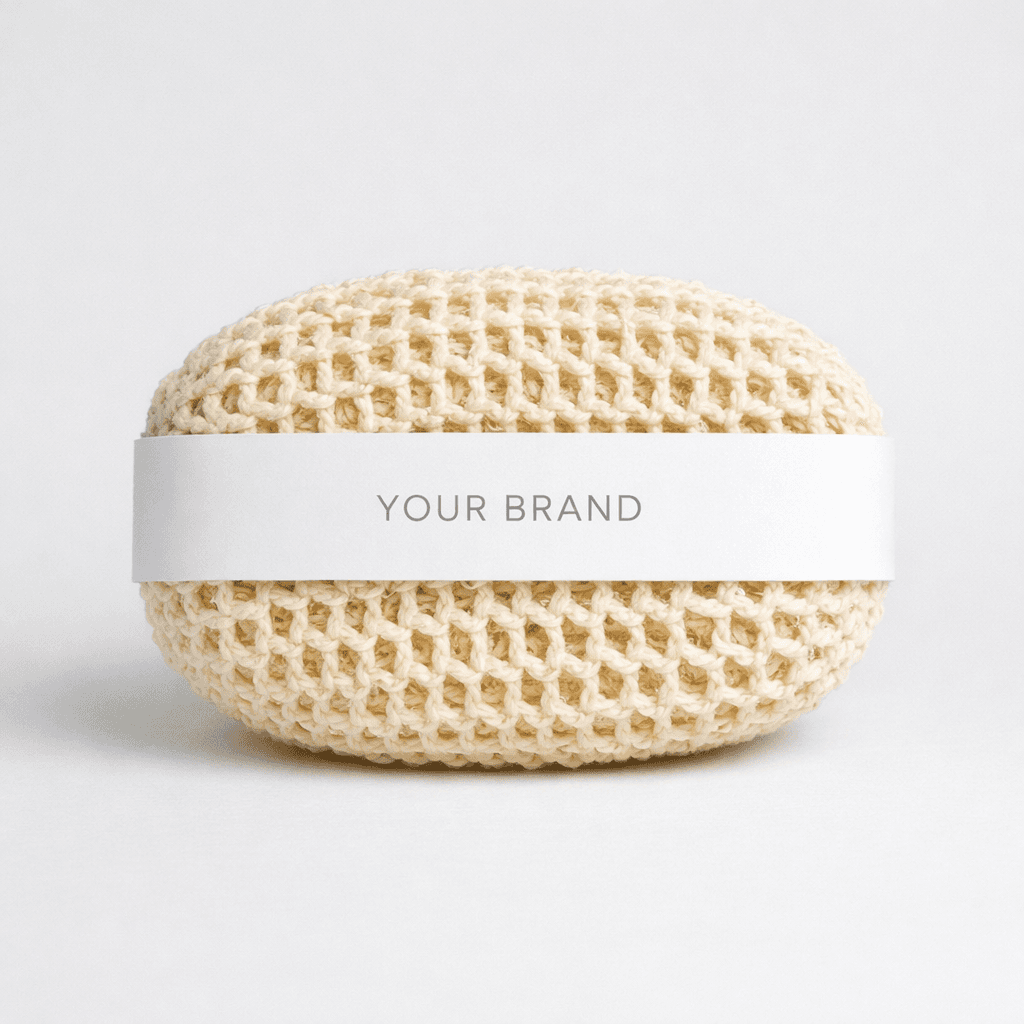 Natural Exfoliating Bath Sponge private-label product concept