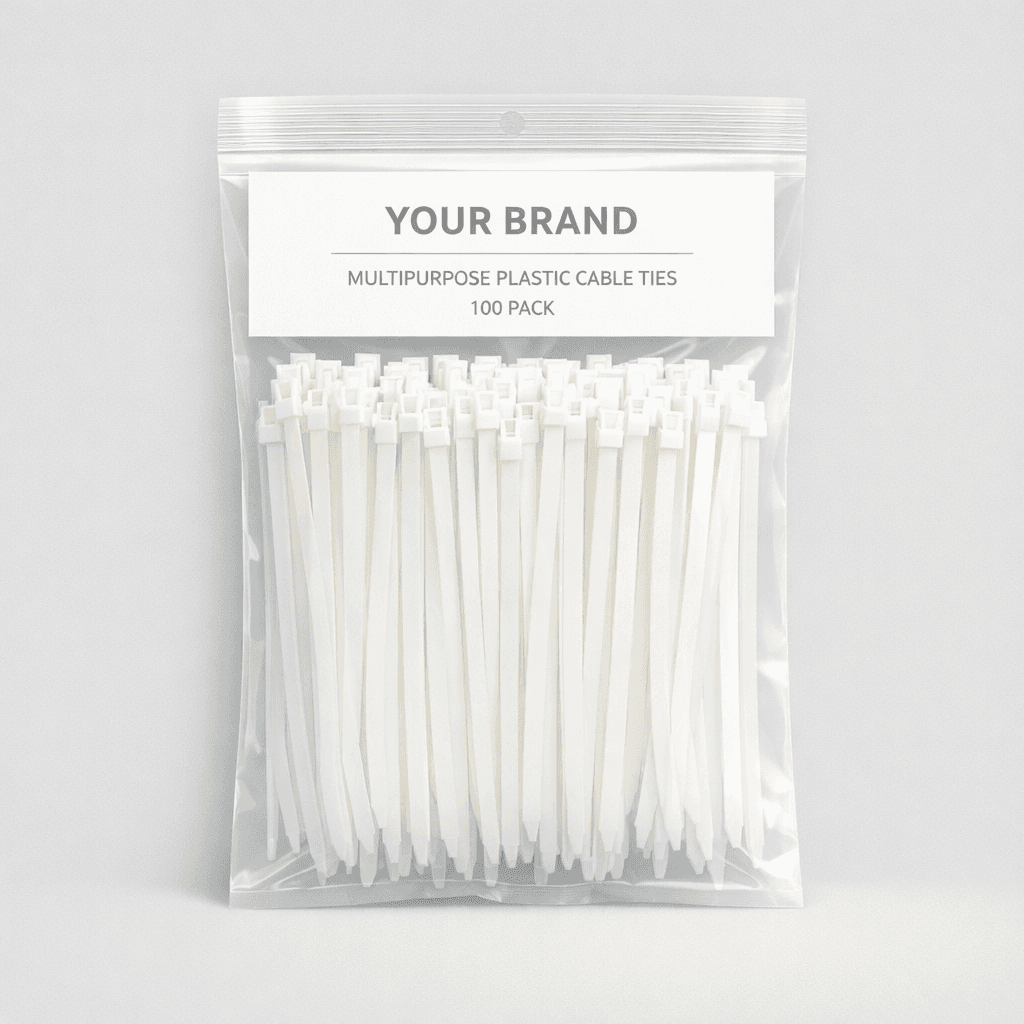 Multipurpose Plastic Cable Ties (100-Pack) private-label product concept