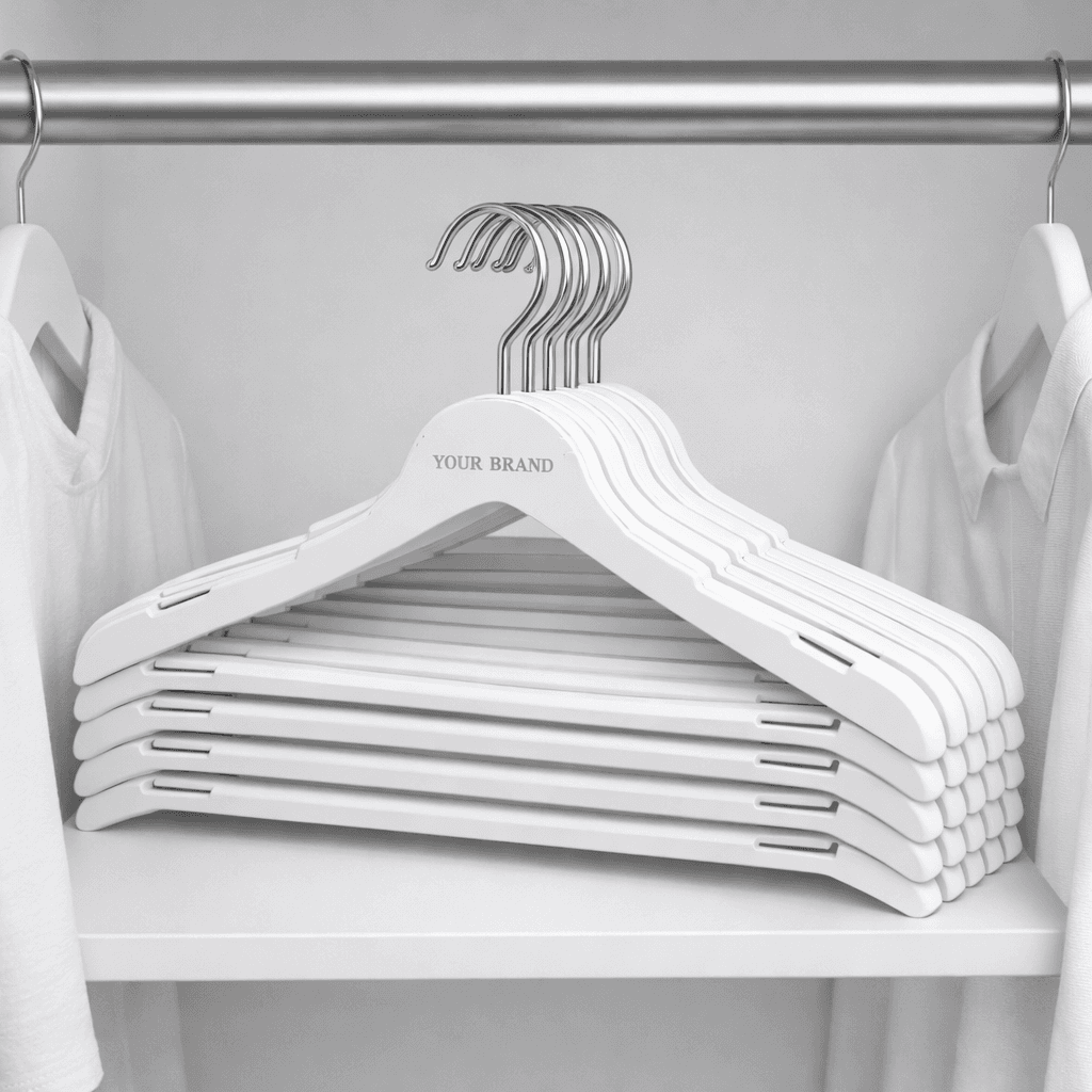 Stackable Plastic Wardrobe Hangers private-label product concept