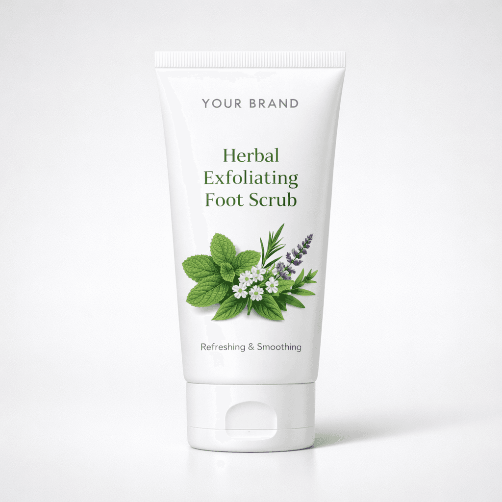Herbal Exfoliating Foot Scrub private-label product concept
