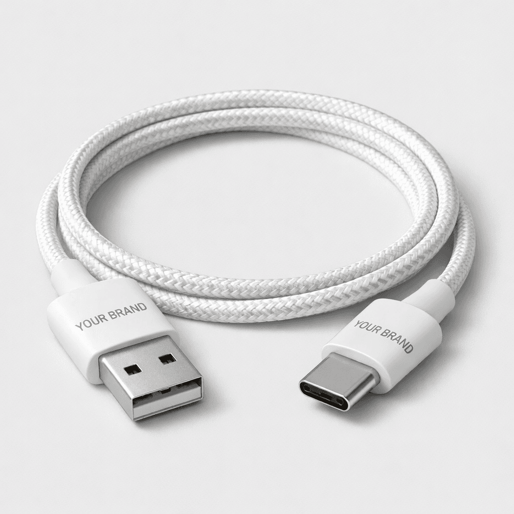 Durable Braided USB-C Charging Cable 1m private-label product concept