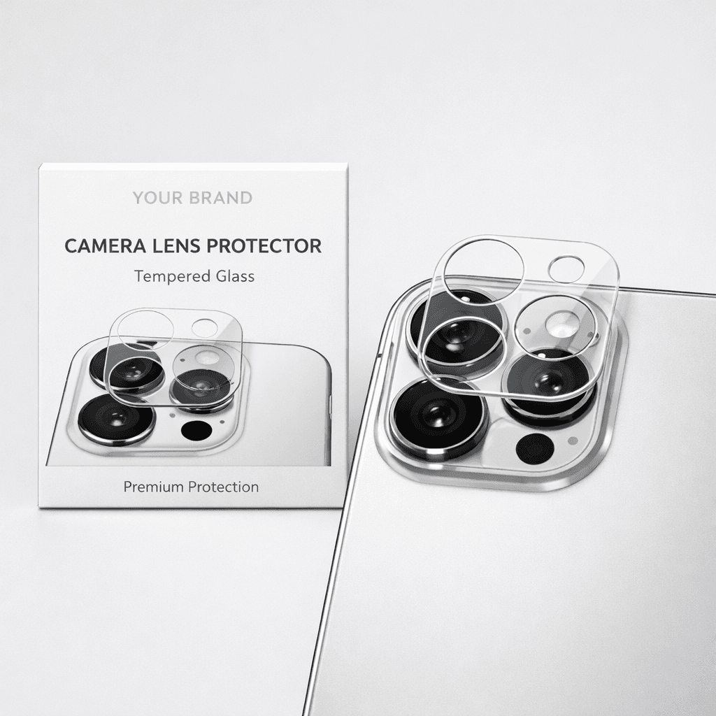 Tempered Glass Phone Camera Lens Protector private-label product concept