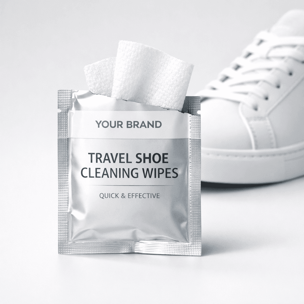 Travel Shoe Cleaning Wipes private-label product concept