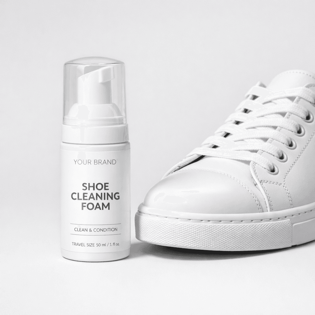 Travel-Sized Shoe Cleaning Foam private-label product concept