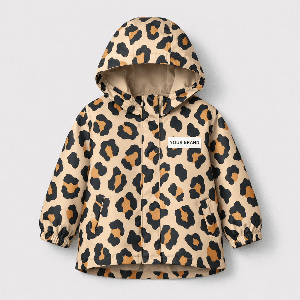 Animal Print Kids' Raincoat private-label product concept